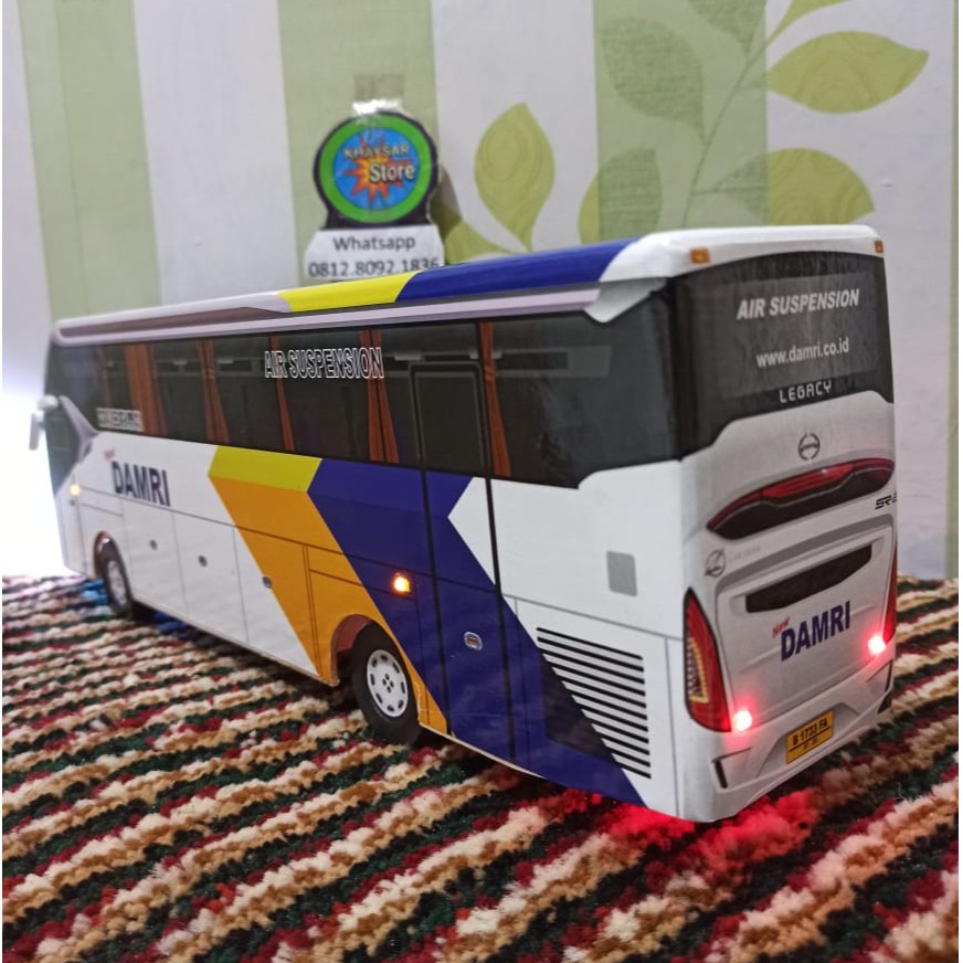 miniatur bus bis SR2 DAMRI plus lampu