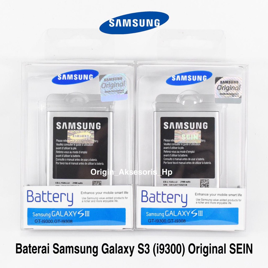 Battery Batre Baterai Samsung Galaxy S3 i9300 Original SEIN 100%