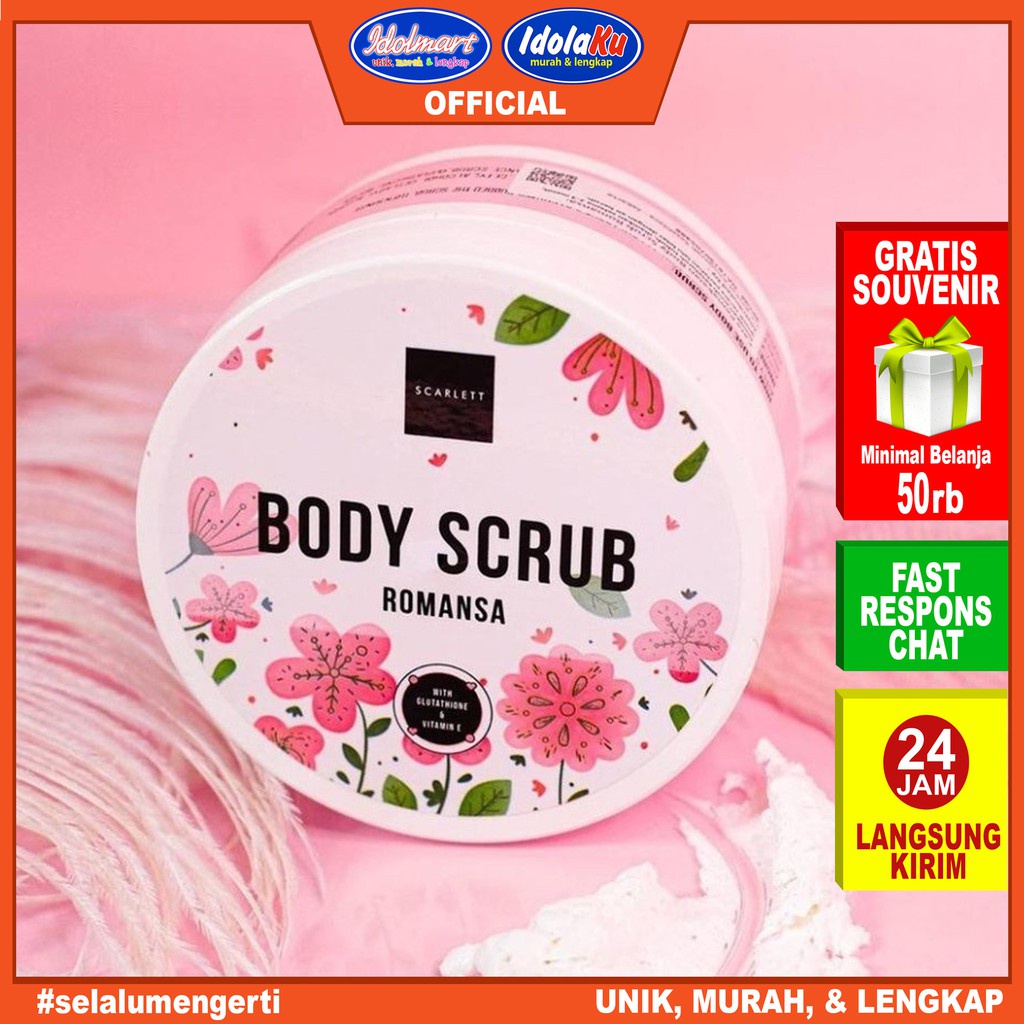 IDOLAKU Scarlett Whitening Body Scrub Romansa 250ml