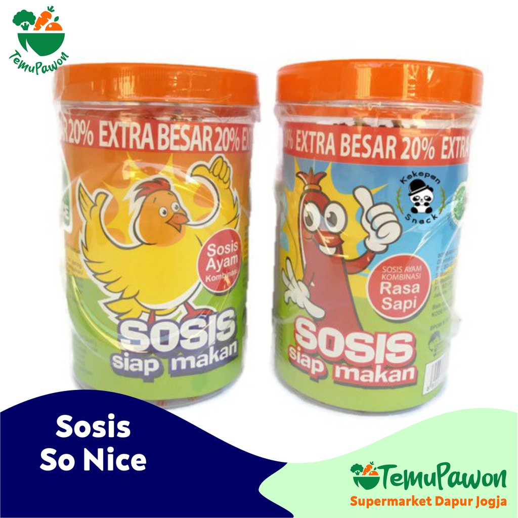 

SOSIS SO NICE AYAM - Sosis Siap Makan Toplus & Bungkus - TemuPawon