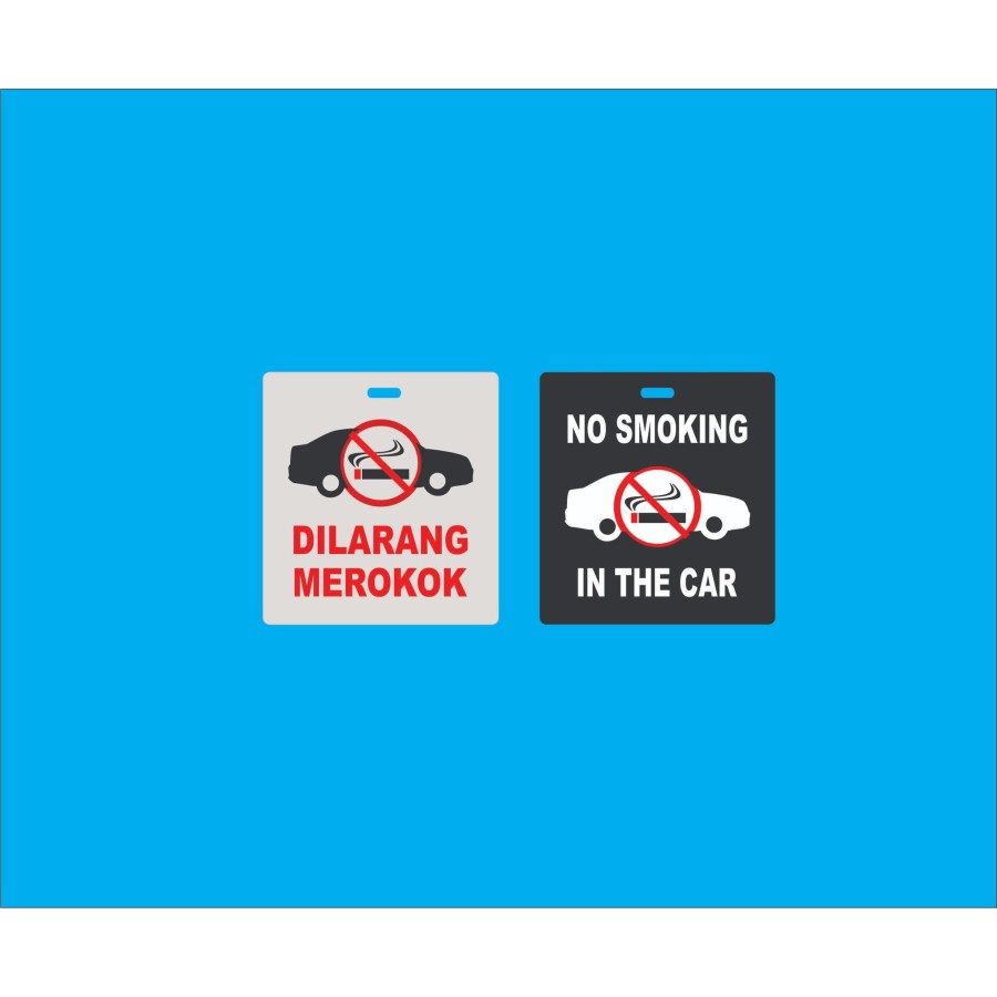 

Sign Label Custom NO SMOKING IN THE CAR (BOLAK BALIK)