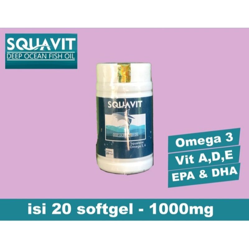 Minyak ikan squavit omega 3 isi 20 softgel