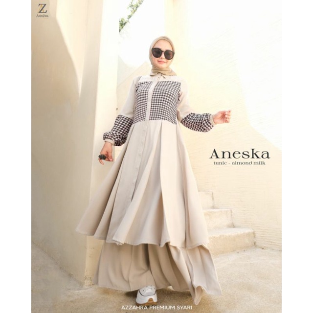 Aneska by Azzahra/Dress Syar'i/Setelan Premium