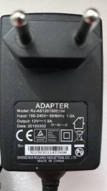 Adaptor 12volt 1.5A original