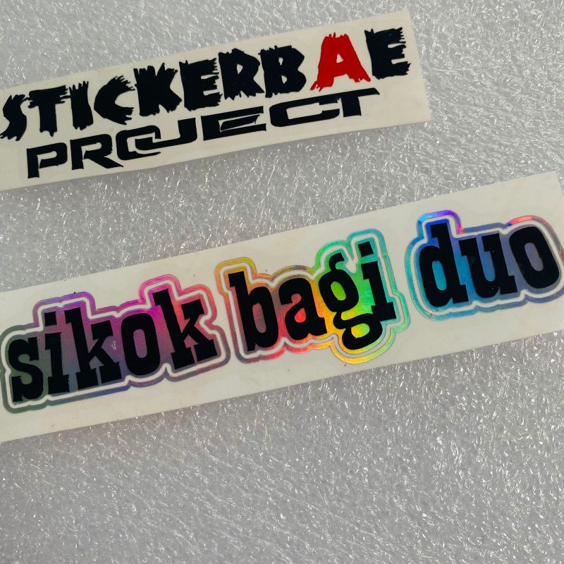 Stiker viral sikok bagi duo cuting sticker hologram tumpuk bukan printing acc motor STICKER BERKUALITAS