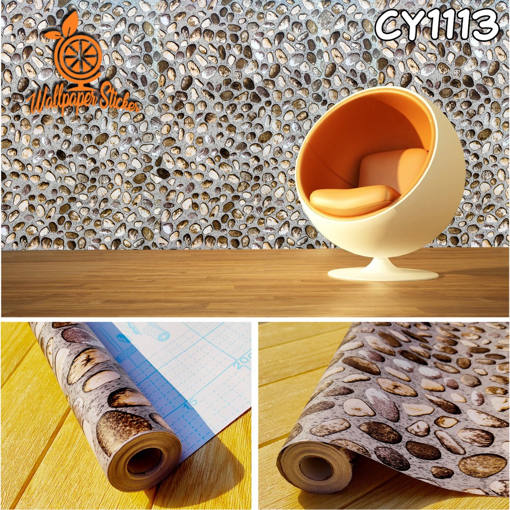 Wallpaper Dinding Aesthetic Wallpaper Dinding 3d WallStiker 45cmx10cm Wallpaper Dinding Premium-CY1113
