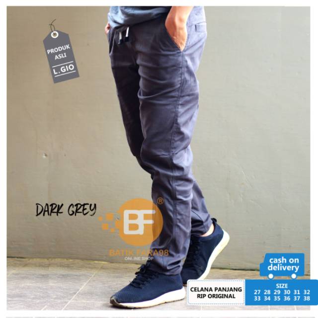 Celana chino pinggang karet/rip original L.GIO