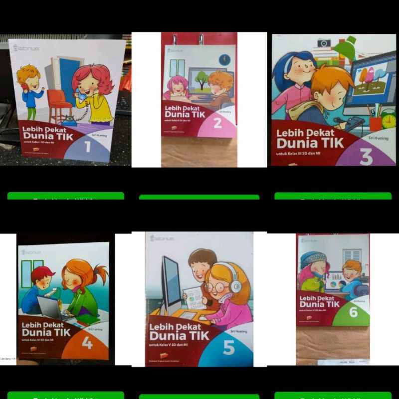 Buku Lebih Dekat Dunia TIK SD / MI Kelas 1 2 3 4 5 6 Platinum Tiga Serangkai