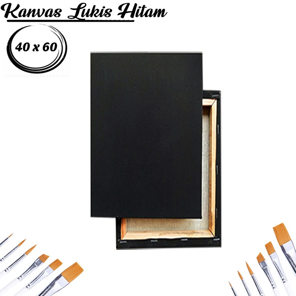 

Kanvas Lukis Hitam 40 X 60 Stretched Canvas Medium Texture