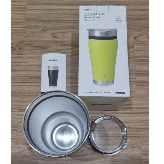 TERMURAH Vacuum Mug Miniso Hijau 870mL
