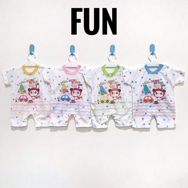 BUY ONE GET ONE! Romper Bayi / Jumper Pendek Motif Lucu