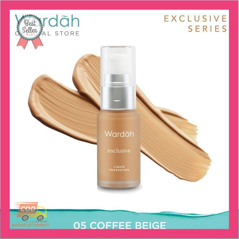 Wardah Exclusive Liquid Foundation 05 Coffee Beige 20 ml Promo dan Original