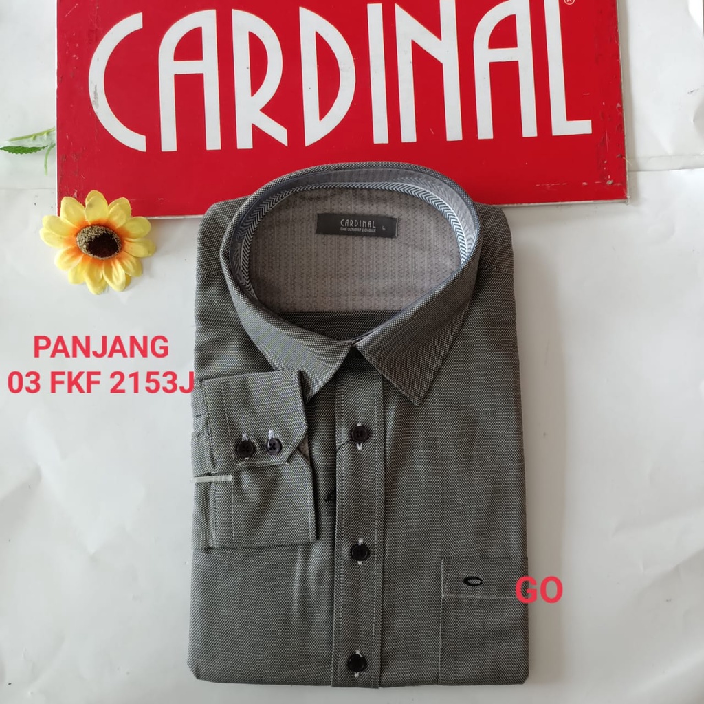 gof S F CARDINAL KEMEJA MOTIF BINTIK FORMAL Lengan Panjang Pakaian Atasan Pria Dewasa Distro Original 11