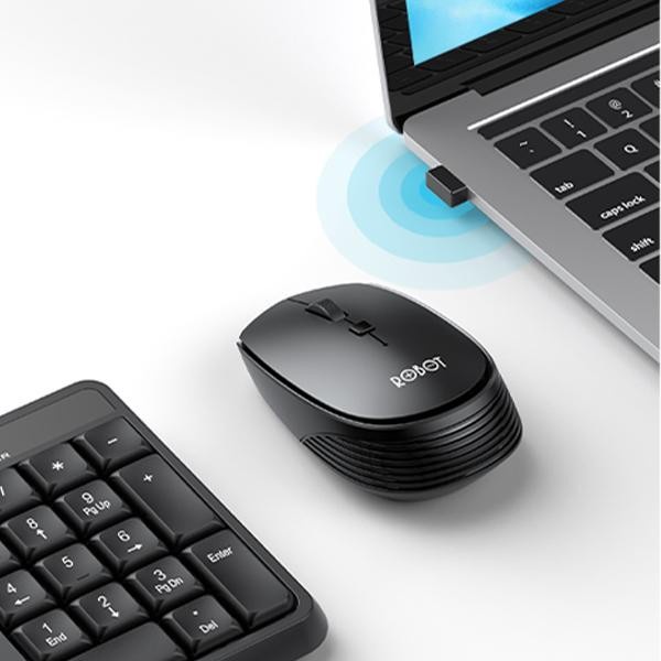 Robot KM3100 Wireless Keyboard &amp; Optical Mouse Combo Set (New KM4000)