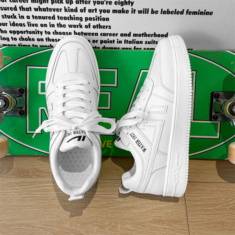 Highland Sepatu Sneakers Pria Sepatu Cowok White Running Shoes Kuliah Kerja Outdoor KSR108