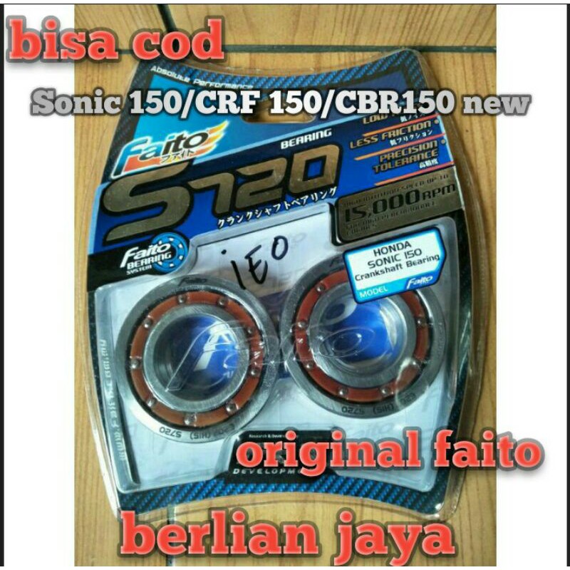 lahar/bearing kru as/crankshaft bearing racing faito S720 keramik sonic150/gtr150/cb150/cbr150 kode 