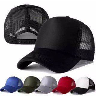 COD Topi Jaring Polos / Trucker Polos / Topi Jala Polos / Topi Dewasa Polos / Topi Murah Polos