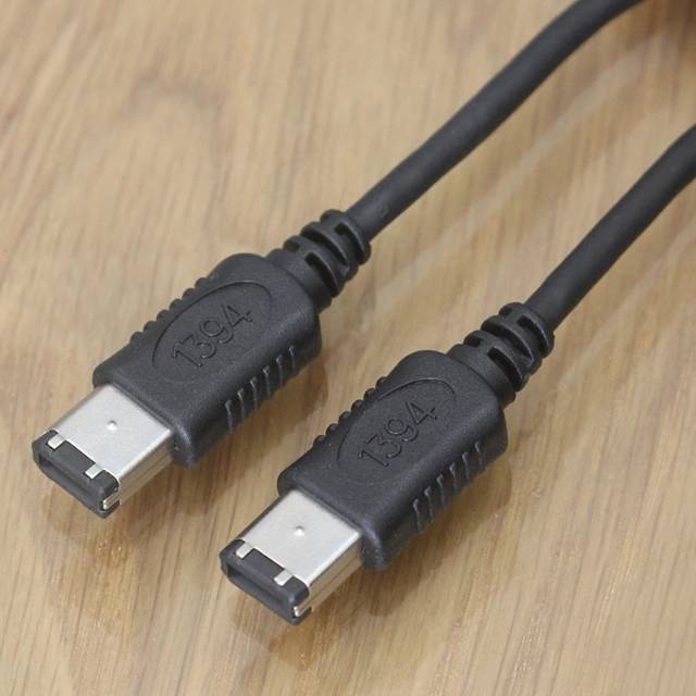 KABEL FIREWIRE IEEE 1394A 6 PIN TO 6 PIN 1,5 METER HITAM HIGH QUALITY