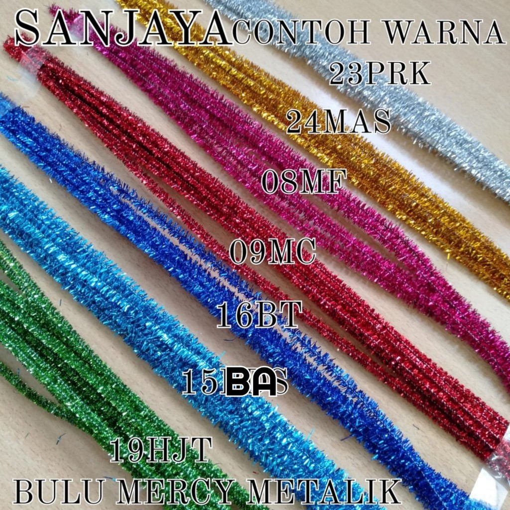 KAWAT BULU / KAWAT BULU MERCY METALIK / PIPE CLEANER / KAWAT KERAJINAN TANGAN WARNA WARNI / MISC BULU MERCY METALIK 6MM