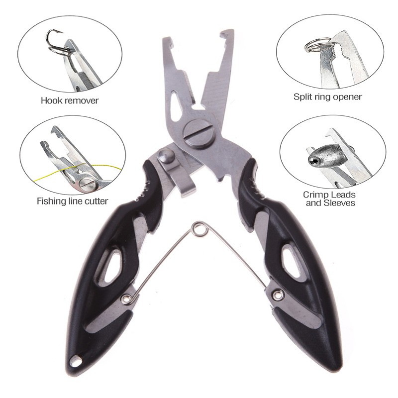 Set FISHING LIP GRIP &amp; PLIER STAINLESS STEEL FISHING HOOK REMOVER TANG &amp; PENJEPIT BIBIR CAPIT IKAN AA