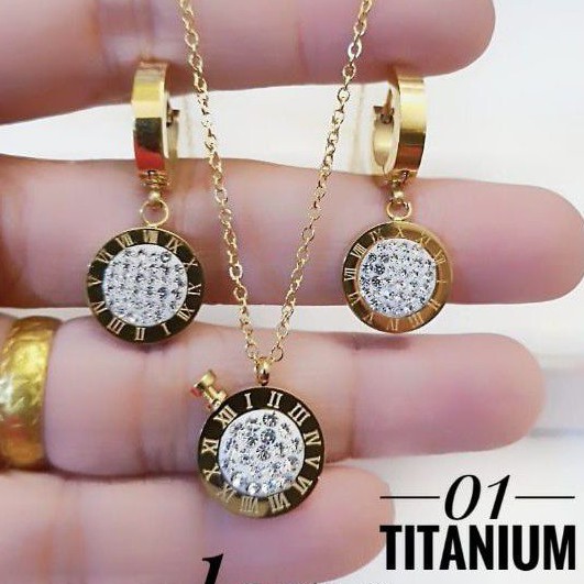 Titanium anting dan kalung 2811l