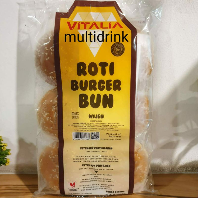 

Vitalia roti burger wijen murah / roti burger enak halal / roti burger