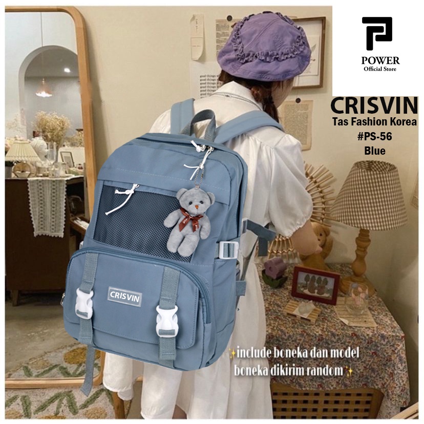 Tas Korea Polo Super Ransel ABG Fashion Korea Import Backpack Trendy Casual Tas Sekolah SMA Ransel Remaja Pria Wanita Kuliah