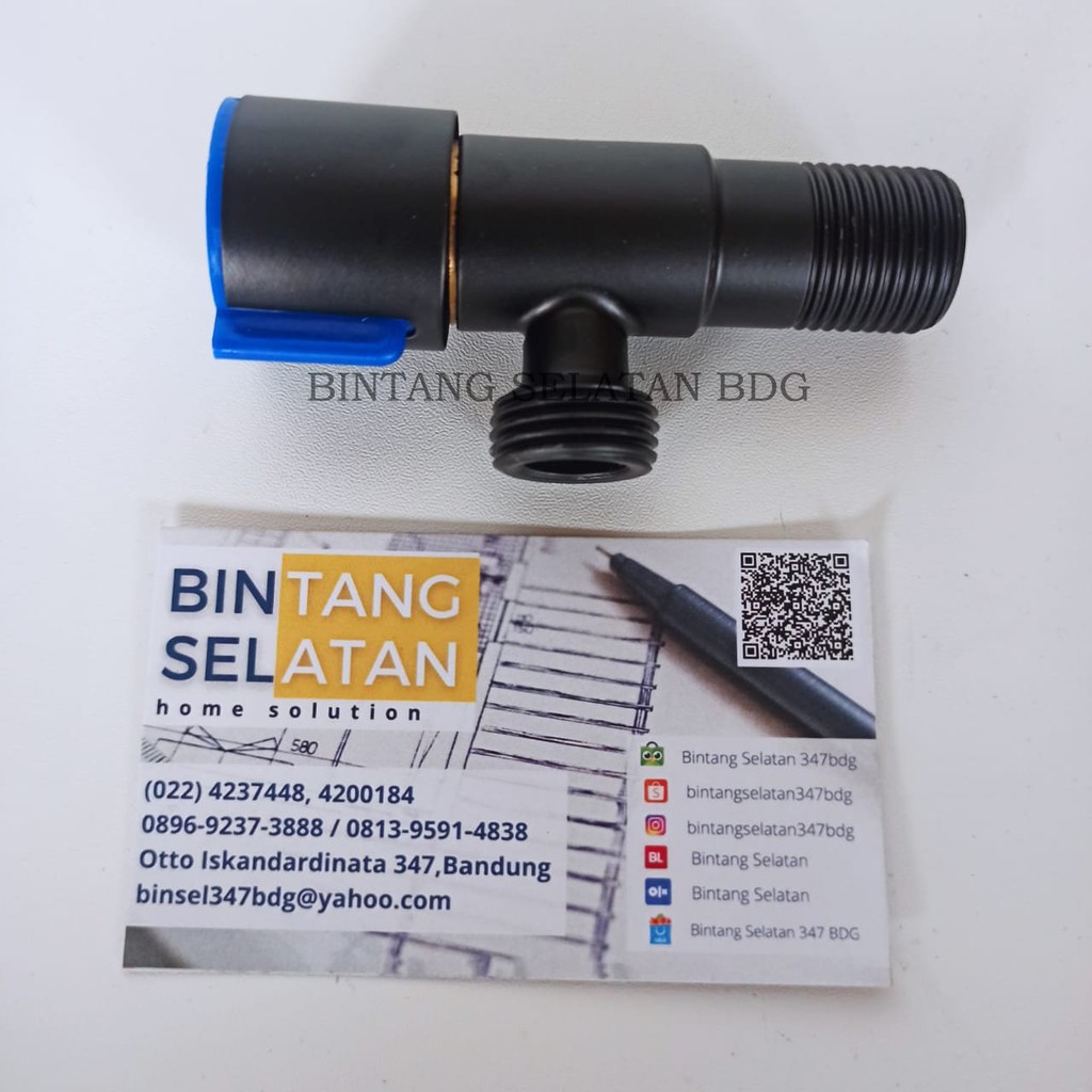 STOP KRAN SINGLE HITAM STOP VALVE STAINLESS DOPP BLACK SERIES