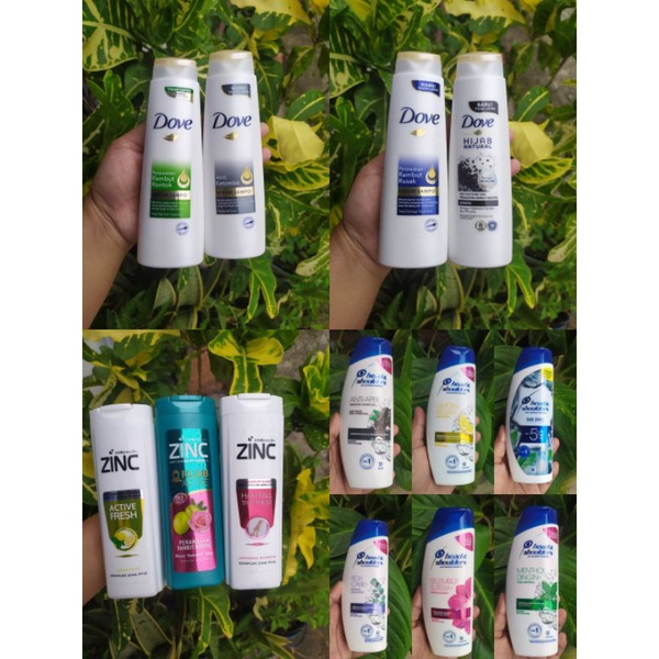 Zinc Shampo 170ml/Head & Shoulder 160ml/Dove serum shampoo 135ml
