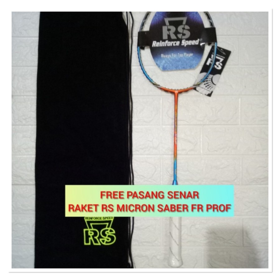 Raket badminton RS MICRON SABER FR PROF +tas+grip ORIGINAL