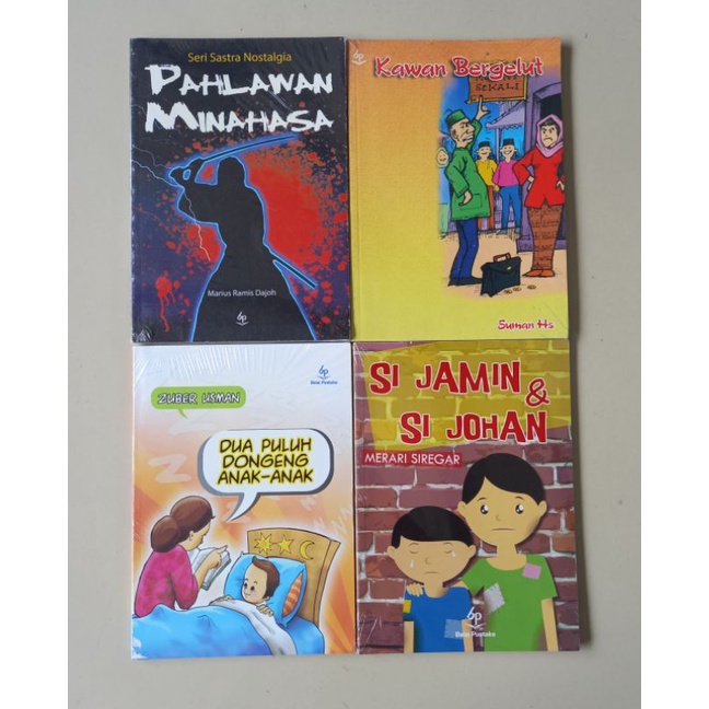 NOVEL SASTRA ORIGINAL DAN CERPEN SI JAMIN&SI JOHAN DUA PULUH DONGENG ANAK ANAK KAWAN BERGELUT PAHLAW