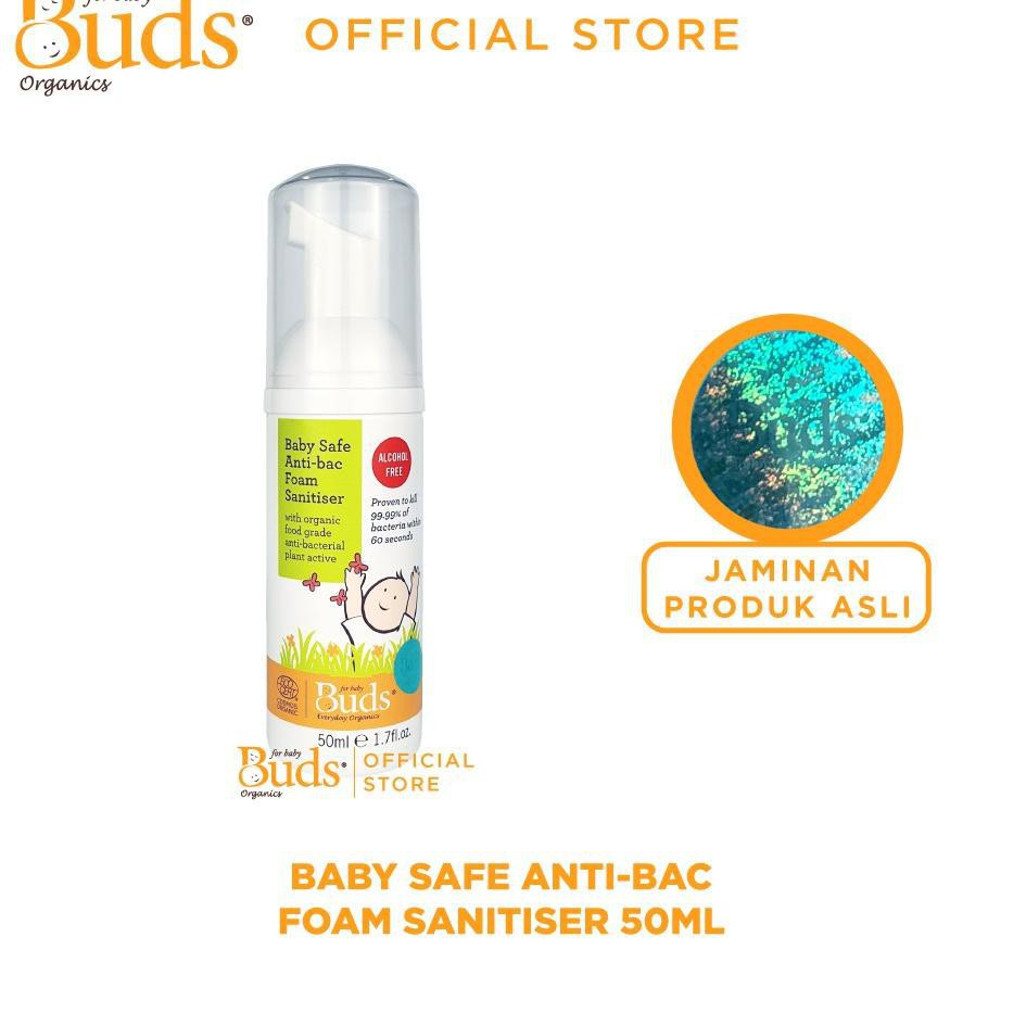 Buds Organics BEO - Baby Safe Antibac Foam Hand Sanitizer 50ml - Hand Sanitiser Organik