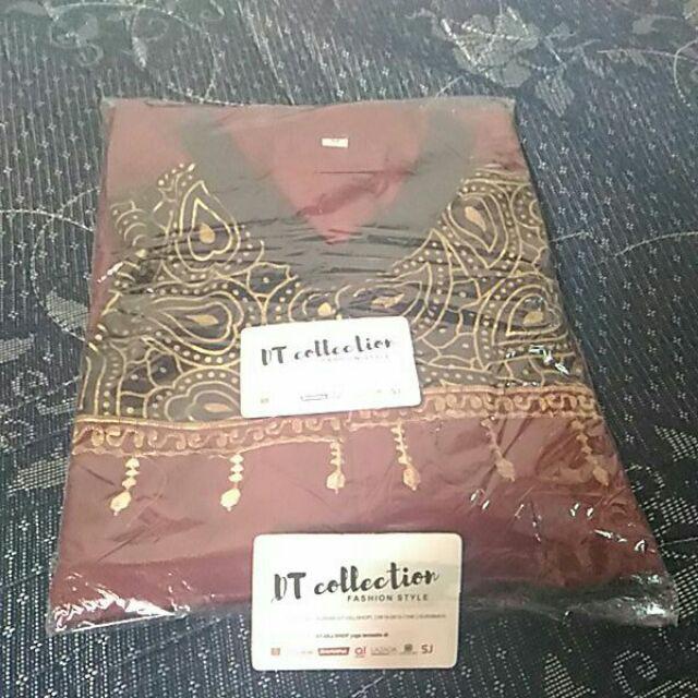 Cod - Dt Collection Kemeja Batik Pekalongan Pria Cowok Lengan Panjang Motif Poenix Hitam