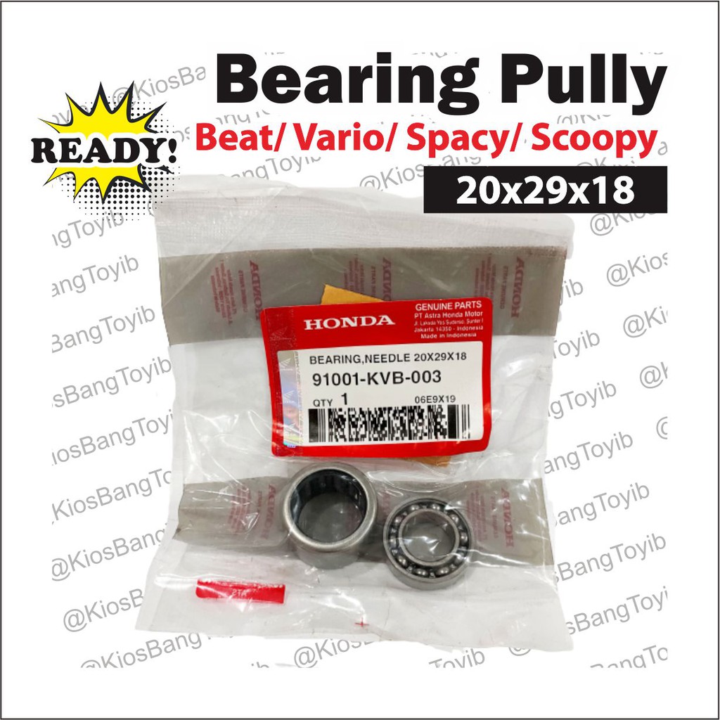 Bearing Laher Laker Pully Needle 20x29x18 Honda Beat, Vario, Scoopy, Spacy ✶𝟗𝟏𝟎𝟎𝟏-𝐊𝐕𝐁-𝟎𝟎𝟑✶