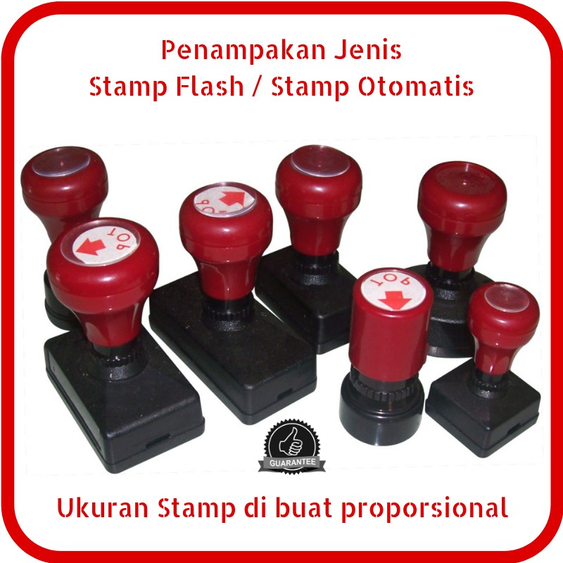 

Stamp Flash Stempel Otomatis design dua warna