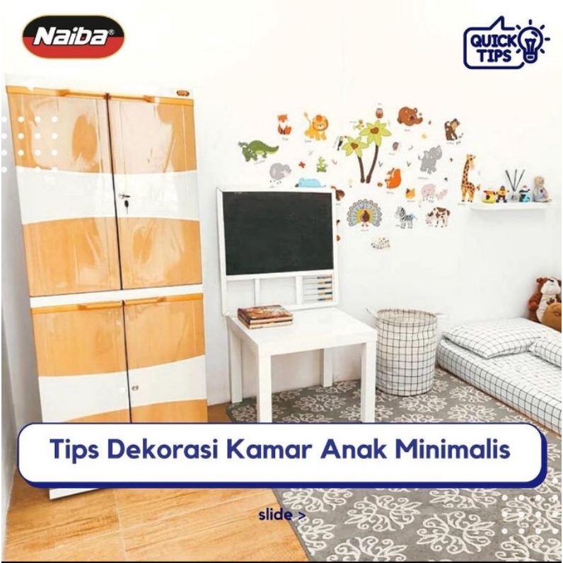 Lemari PLastik Naiba Mini MSC Woody 9004 W