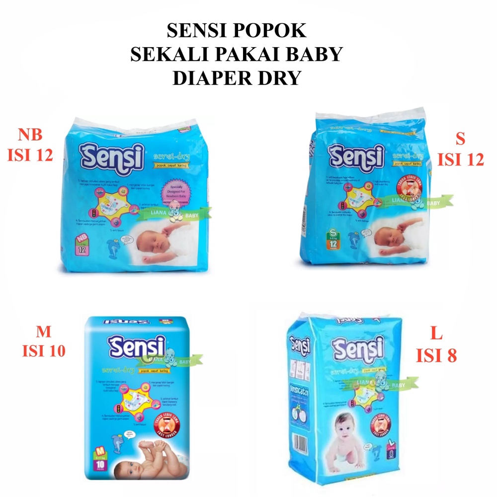 PNB216 SENSI POPOK SEKALI PAKAI BABY DIAPER DRY