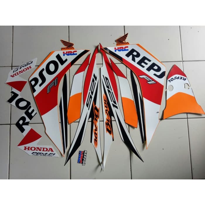 stiker striping honda blade repsol 125 2014