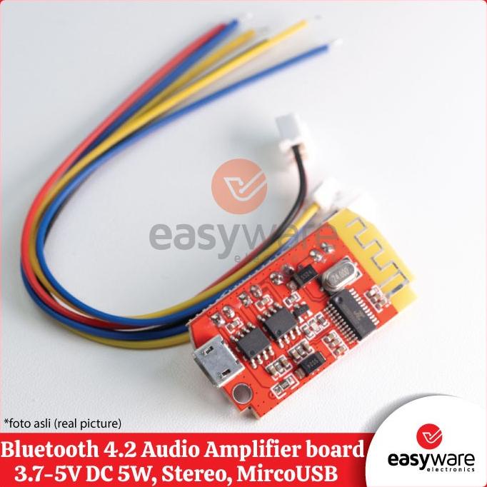 Modul Amplifier Bluetooth 4.2 3.7-5V DC 5W module easywa53 Murah