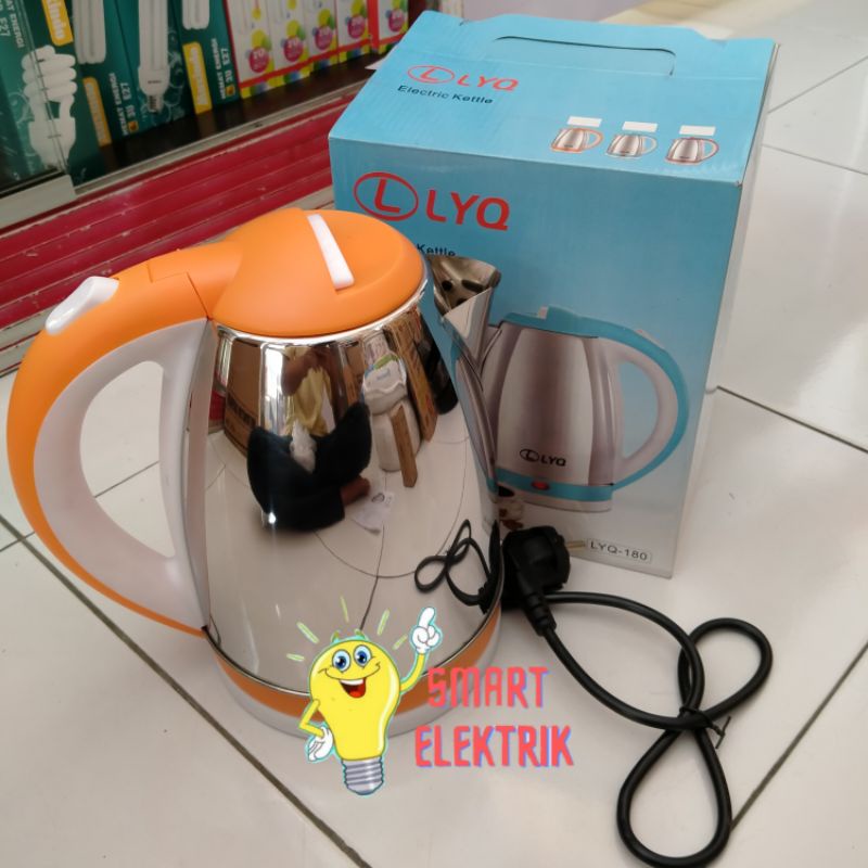 Teko Listrik Pemanas Air LYQ Kapasitas 1,8 Liter Electric Kettle Otomatis Mati