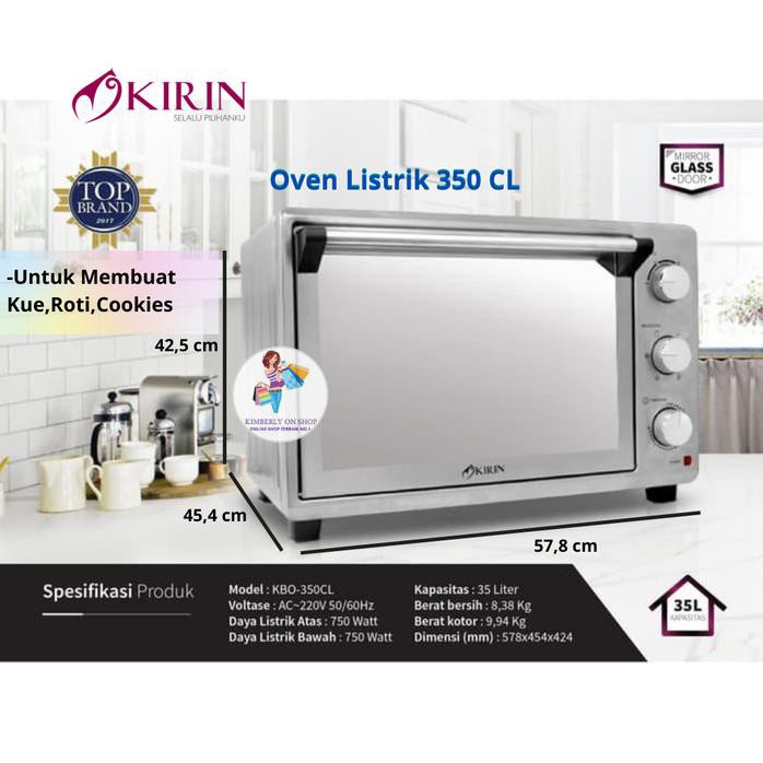 KIRIN OVEN LISTRIK KBO-350CL BEAUTY OVEN TERMURAH
