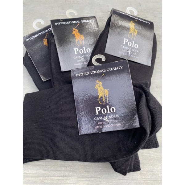 Kaos Kaki Polo Polos Hitam Formal Kantor