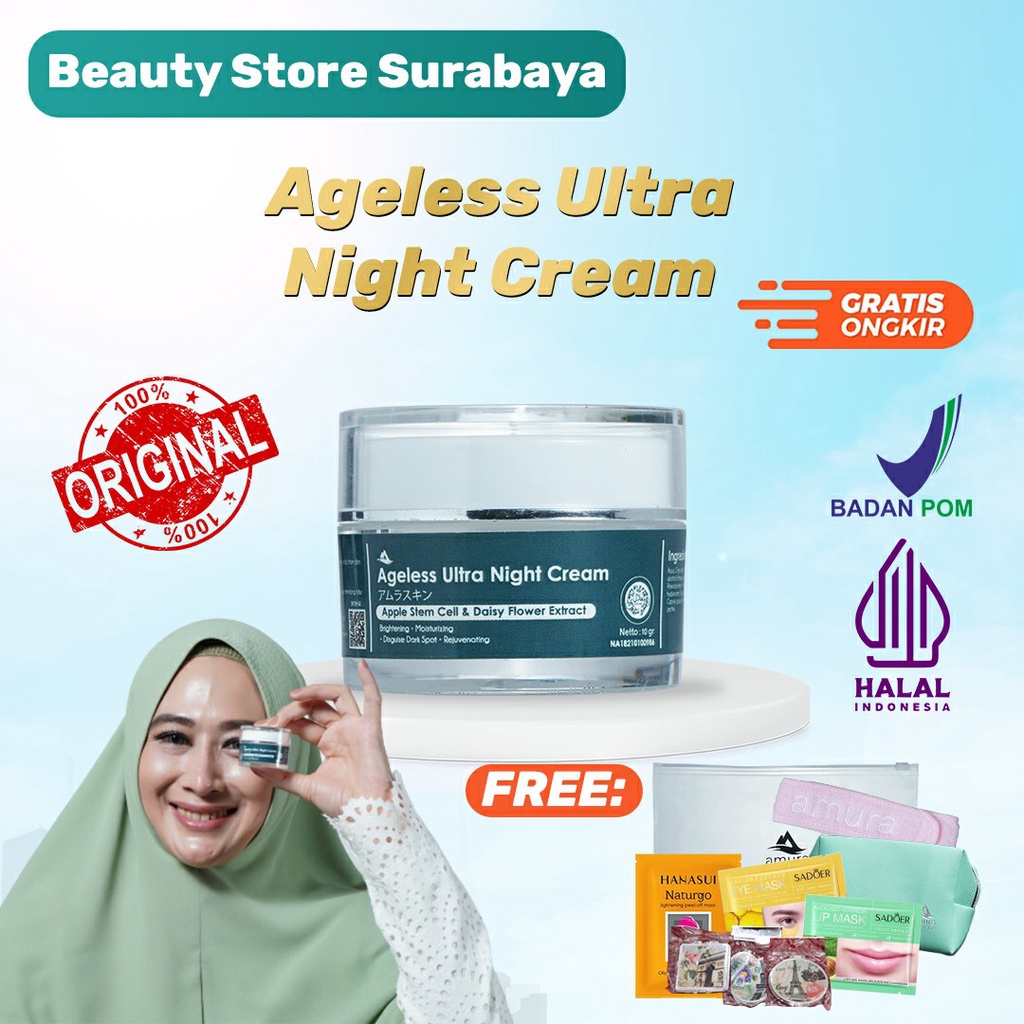Amura Night Cream Untuk Atasi Flek Hitam Bandel Dimalam Hari