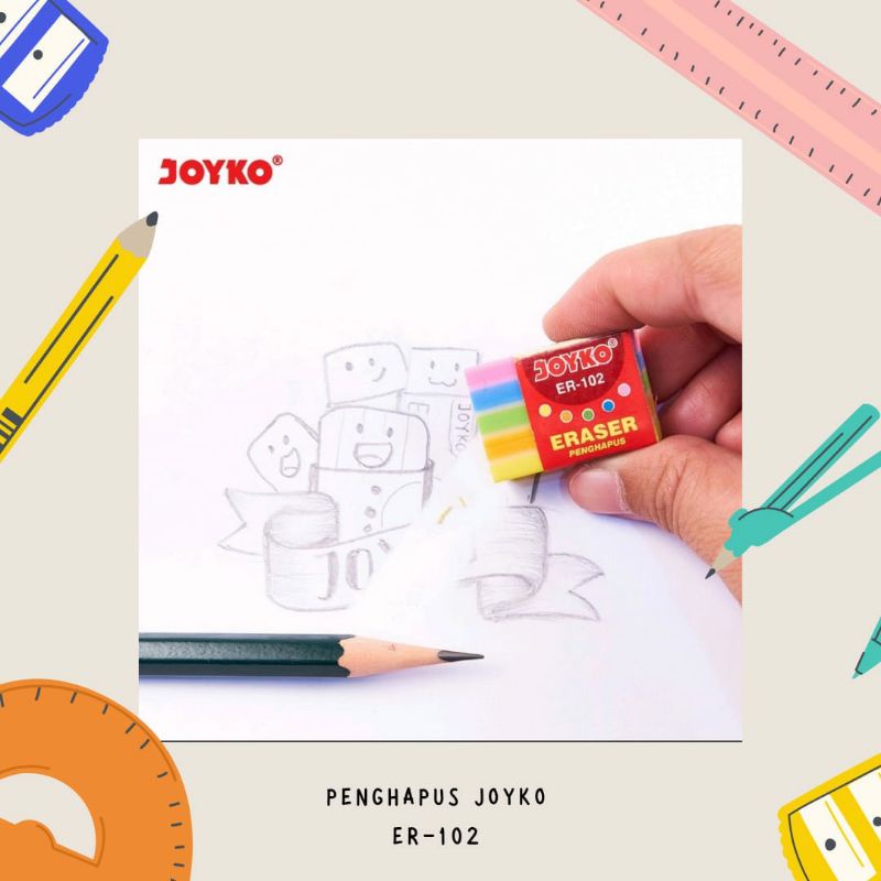 Penghapus Joyko Er-102 Eraser Hapusan Hapus Pensil Alat Tulis Kado Unik