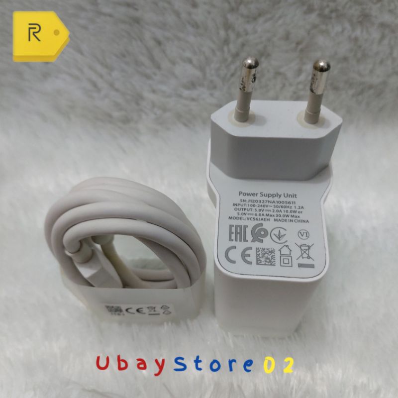 Charger Copotan Realme 6 Realme 7 VOOC Original Type C Max 30 Watt