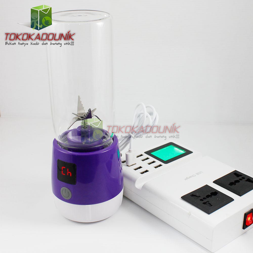 Fashion Portable Juice Cup - Blender Portable Dengan Layar LCD + 6 Mata Pisau