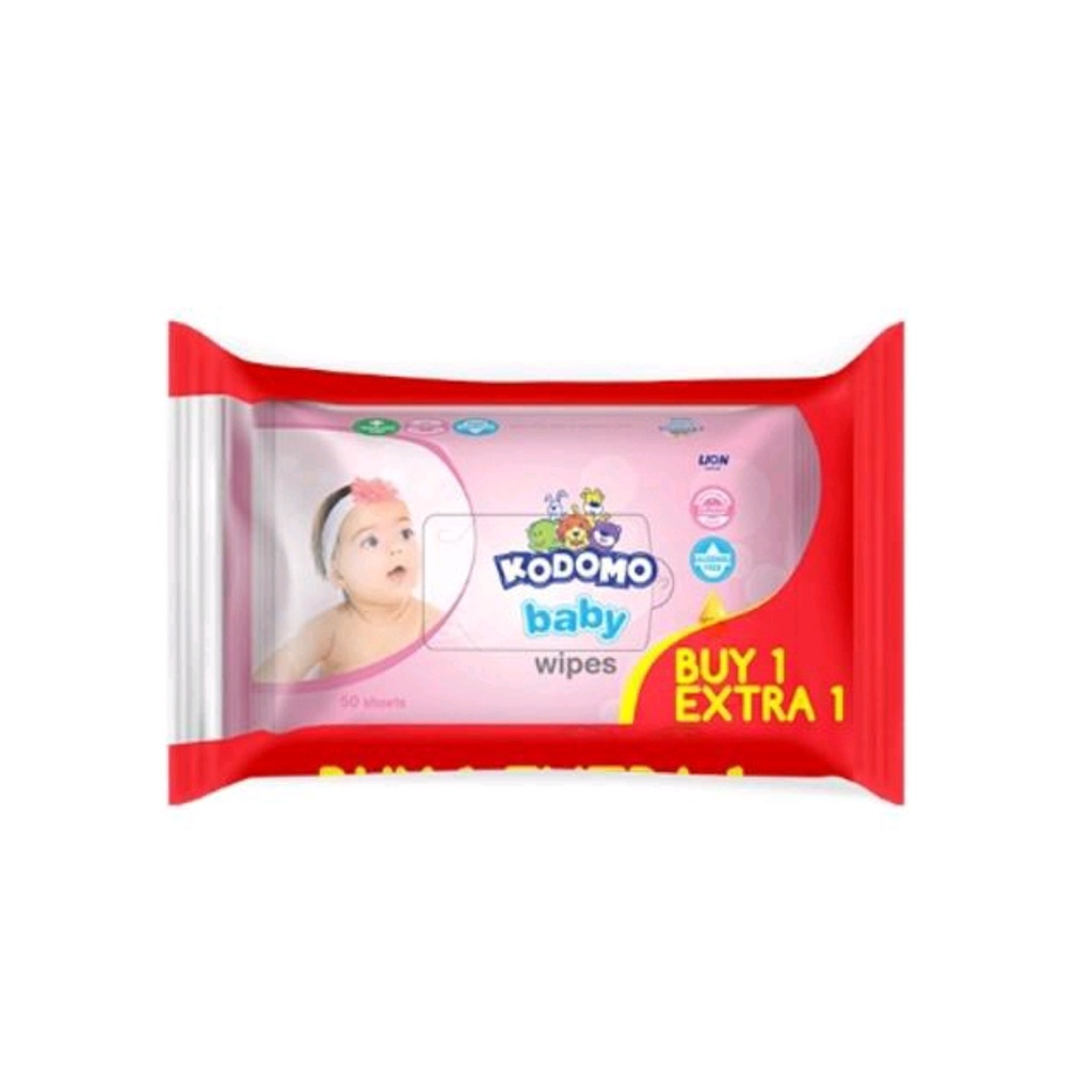 Kodomo Baby Wipes DAN ANTIBACTERIAL 50'S Buy 1 Extra 1  //Kodomo Tisu Basah