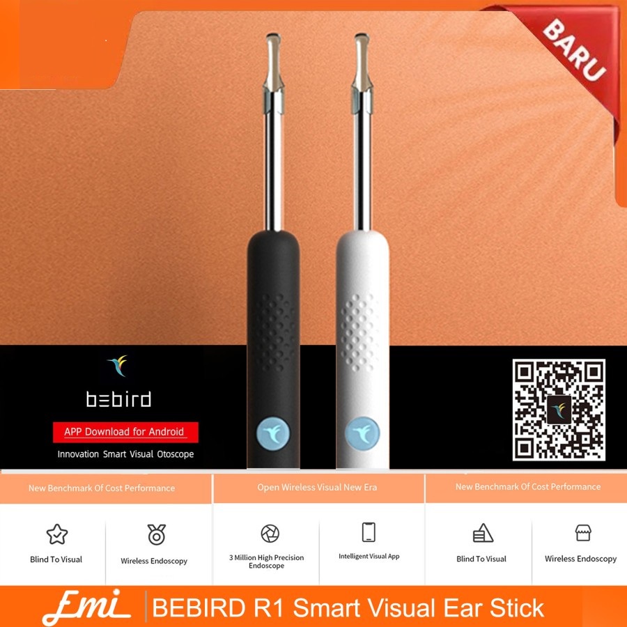 BEBIRD R1 Korek kuping KAMERA Pembersih Telinga Smart Visual Ear Stick