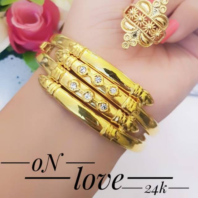 Gelang cincin lapis emas 24k terlaris