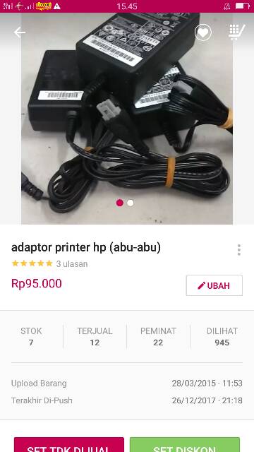 Adaptor Printer Hp (abu-abu)